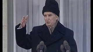 Discurs complet Ceausescu 21 decembrie 1989 Murim mai bine in lupta cu glorie deplina decat sclavi [upl. by Shepperd]