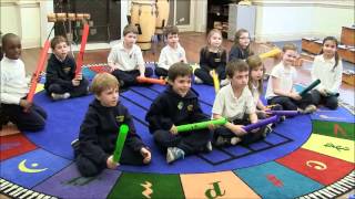 First Graders Play Boomwhackers [upl. by Arivle189]