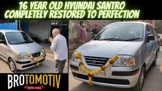 We brought this 16 year old Hyundai Santro back to Life Perfect Shine amp Finish  Hindi  Brotomotiv [upl. by Mad864]