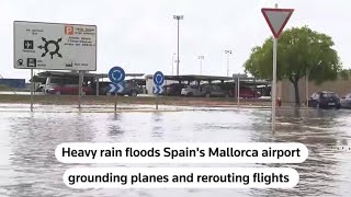 Palma de mallorca airport closed due to flooding [upl. by Schnabel74]