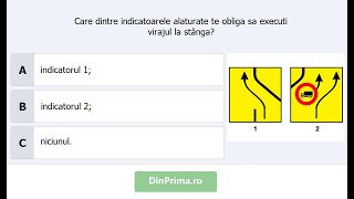 Care dintre indicatoarele alăturate te obligă să execuți virajul la stânga [upl. by Orsino267]