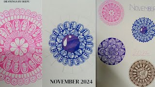 Mandala Art  Colorful Mandala November 2024  mandala mandalaart november november2024 [upl. by Aleek]