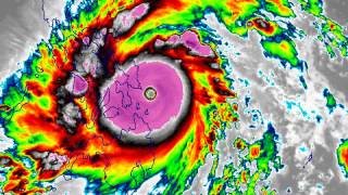 MTSAT1 Infrared Animation of Haiyan Making landfall [upl. by Iruy868]