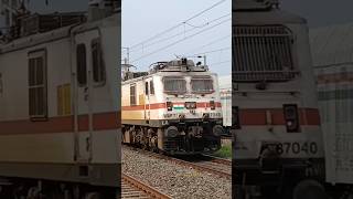 Dangerous Twin Tone Honking WAP7 With Shatabdi Express🔥🔥 shorts [upl. by Munafo308]