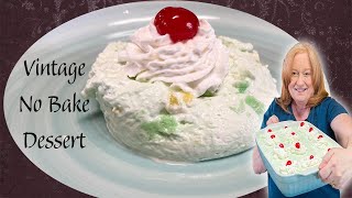 7up Lime JELLO Salad NO BAKE VINTAGE DESSERT [upl. by Eical]