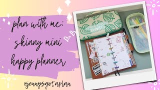 Plan With Me  In My Skinny Mini Happy Planner  April 814 2024 [upl. by Ahcrop842]