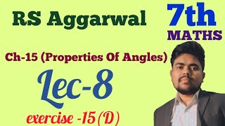 Lec8  properties of triangle  7th maths  Ch15  exercise 15D  FARRATA PHYSICS [upl. by Korwin]