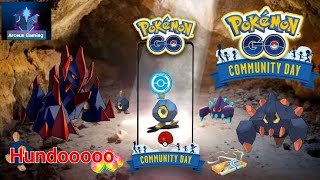 Roggenrola Community Day  Hundo  Gigalith  100 IV  Evolution  Pokémon Go shorts [upl. by Theodore]