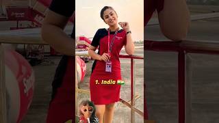 Top 10 Air Hostess Uniform 🥋 Of Different Countries shorts [upl. by Hay]