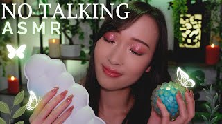 ASMR NO TALKING ☁️ 10 triggers tapping sticky scratching lid sounds [upl. by Plusch654]