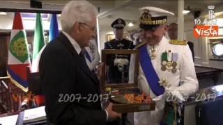 Festa Marina Militare Mattarella arriva a Civitavecchia [upl. by Orland]