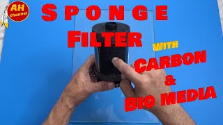 How To DIY Sponge Filter  Carbon  Bio Media [upl. by Aznaed]