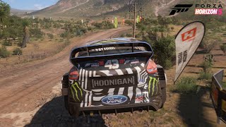 GYMKHANA 9 FORD FOCUS RS RX  LAGO AZULADO HORIZON RALLY  FORZA HORIZON 5 [upl. by Akisej]