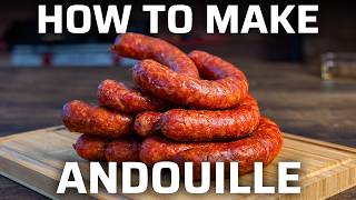 Authentic Cajun Andouille Sausage Recipe On a Pellet Grill  Camp Chef [upl. by Anitnemelc]