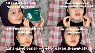 Cara Yang Benar Menggunakan Sheet Mask  CICA Nature Republic Sheet Mask [upl. by Ermina129]