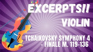 Tchaikovsky Symphony No 4 Finale  1st Violin Excerpt [upl. by Belvia]