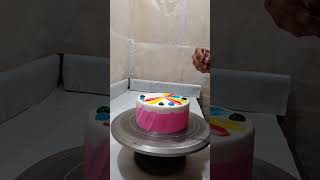 Multi colour cake design multi cake youtubeshorts youtube video trending [upl. by Tiraj]