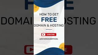 🌐 How to Get Free Domain and Hosting for Your Website  2024 Guide [upl. by Ednalrym485]