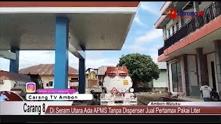 Tanpa Dispenser APMS di Seram Utara Jual Pertamax Pakai Liter [upl. by Mackenzie987]