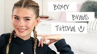 Dutch Braid Tutorial  How To Do Boxer Braids [upl. by Rosanna388]