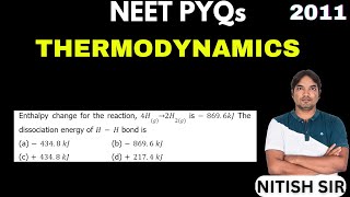 Enthalpy change for the reaction 4Hg→2H2g is 8696kJ The dissociation energy of HH bond is [upl. by Ehsrop]