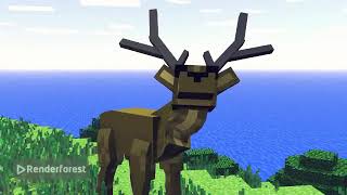 Intro de Minecraft 3d animado usando no renderforestcom pelo navegador [upl. by Aubine]