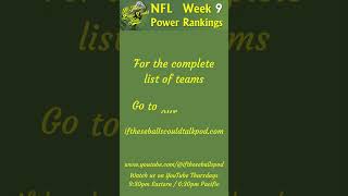 NFL Power Rankings  Week 9 [upl. by Areek444]