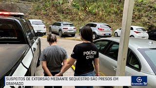 Suspeitos de extorsão mediante sequestro são presos [upl. by Wolford]