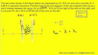 The two wires shown in the figure below are separated by d [upl. by Lais432]