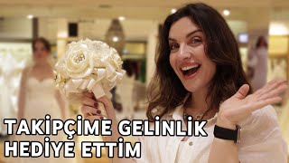 TAKİPÇİME GELİNLİK HEDİYE ETTİM 👰🏼 💍🎉 [upl. by Okiram357]