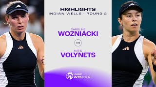 Caroline Wozniacki vs Katie Volynets  2024 Indian Wells Round 3  WTA Match Highlights [upl. by Milinda]