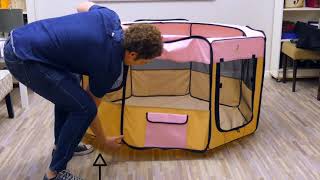 How to fold the zampa foldable playpen [upl. by Notsek]