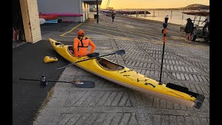 First time paddling a double sea kayak Its fast Barracuda AR Duo [upl. by Laubin]