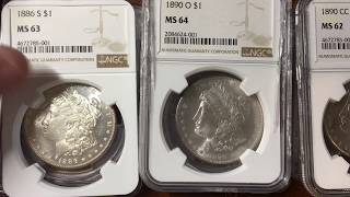 Crackout PCGS vs NGC coin grading  Morgan silver dollars 1889CC [upl. by Atisor732]