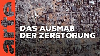 Gaza Satellitenbilder der Zerstörung  ARTE Hintergrund [upl. by Silrac]