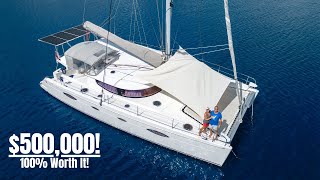 Ultimate Comfort  World Sailing 48 Catamaran FULL Inside amp Outside Tour [upl. by Yessac]