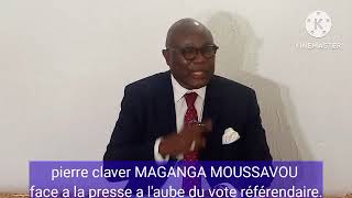 Pierre Claver MAGANGA dit non au vote référendaire et invite la population a stopper le rêve du oui [upl. by Anrapa]