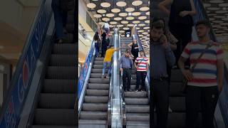 Head massage prank escalator funny prank video 😡🤪 shorts shortsfeed foryou prank escalator [upl. by Mullane]