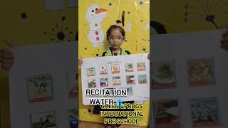 Recitation by UKG kidstopicwatervocabulary enrichmentgood presentation Green Sprogs Preschool [upl. by Melbourne]