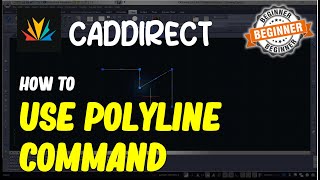 Caddirect How To Use Polyline Command [upl. by Xylia27]