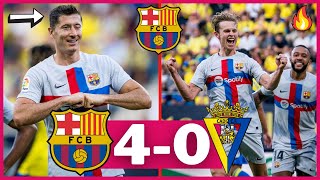 BARÇA 40 CADIZ  LEWANDOWSKI ENCORE BUTEUR  DE JONG MASTERCLASS  VICTOIRE AVANT LE BAYERN MUNICH [upl. by Donatelli820]