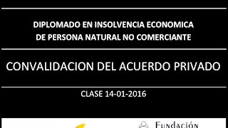 Clase Insolvencia de Personas Naturales No Comerciantes 14 01 2016 [upl. by Guzel]