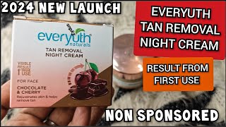 Skin Lightening Night Cream  Everyuth Tan Removal Night Cream  New Launch 2024  Review [upl. by Allecram]