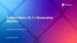 Tridion Docs 1511 Alf1u1 Bootcamp 2of3  Metrics [upl. by Ecinrahs]