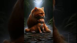 quotHeartbroken Ginger Mom Cat Holds Her Deceased Kittenquot🐈😭 cat shorts [upl. by Ecined]