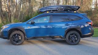 My 2023 Subaru Outback Wilderness  Thule Vector Alpine [upl. by Selokcin]