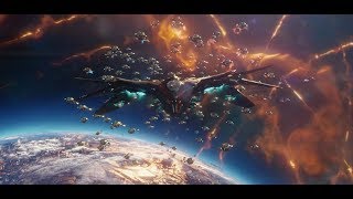 Guardians of the Galaxy Vol 2  Sovereign Fleet Chasing Thief [upl. by Inoue263]