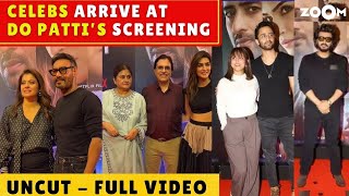 Ajay Devgn ROOTS for wife Kajol  Kriti Sanons CUTE moment with parents  Do Patti Screening [upl. by Melgar]