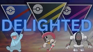 Great League Fossil Cup SHADOW Quagsire Escavalier Registeel team is DELIGHTED in PokemonGo [upl. by Eidderf]