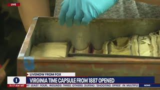 Robert E Lee statue Virginia 1887 time capsule just opened Heres whats inside [upl. by Ahtelahs431]